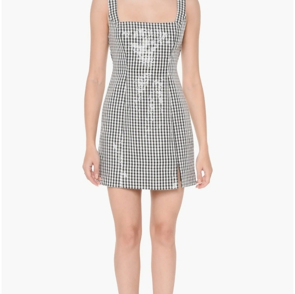 WAYF Icon Sequin Gingham Minidress SIZE XL NWT - Picture 7 of 12